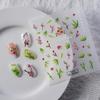 Green Bamboo Nail Art Stickers: Ink Bamboo Adhesive Decals - Elegant, Waterproof, Summer-Fresh Style