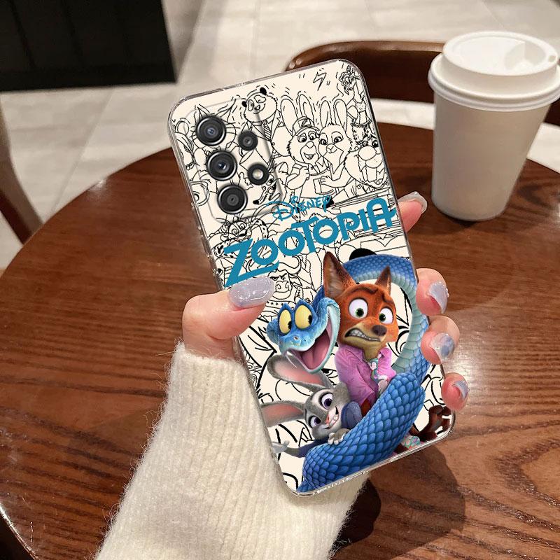 Clear Case For Samsung Galaxy A57 A37 A56 5G A36 Cases A55 A54 A35 A26 A07 A17 A16 A06 A34 A15 Shockproof Cover Disney Zootopia
