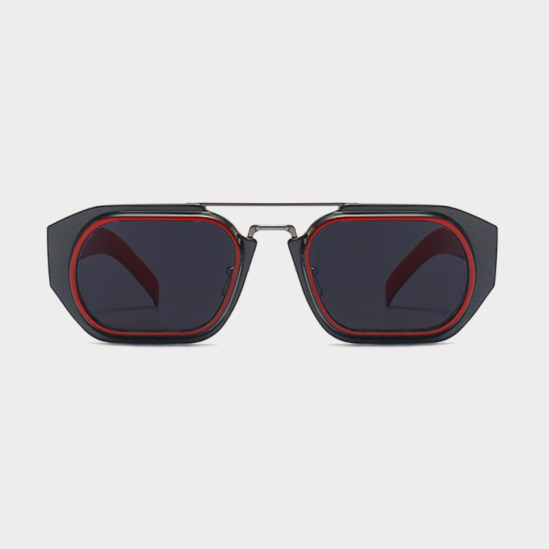 NeoRetro 86509 Plain Sunglasses C2 Red