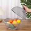 Iron Vegetables Fruit Holder With Lid Kitchen Drain Basket Multifunctional Vegetable Cover  Dish