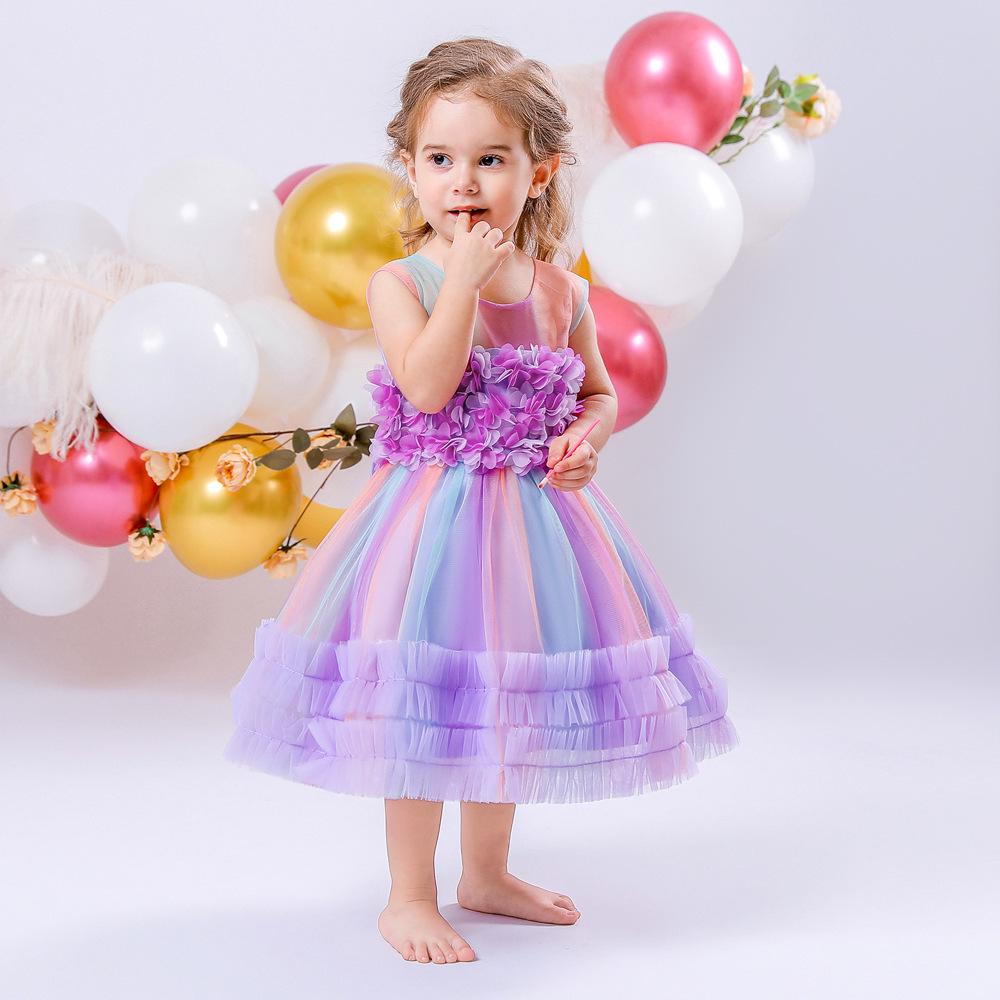 European and American Baby Girl Princess Birthday Wedding Dress