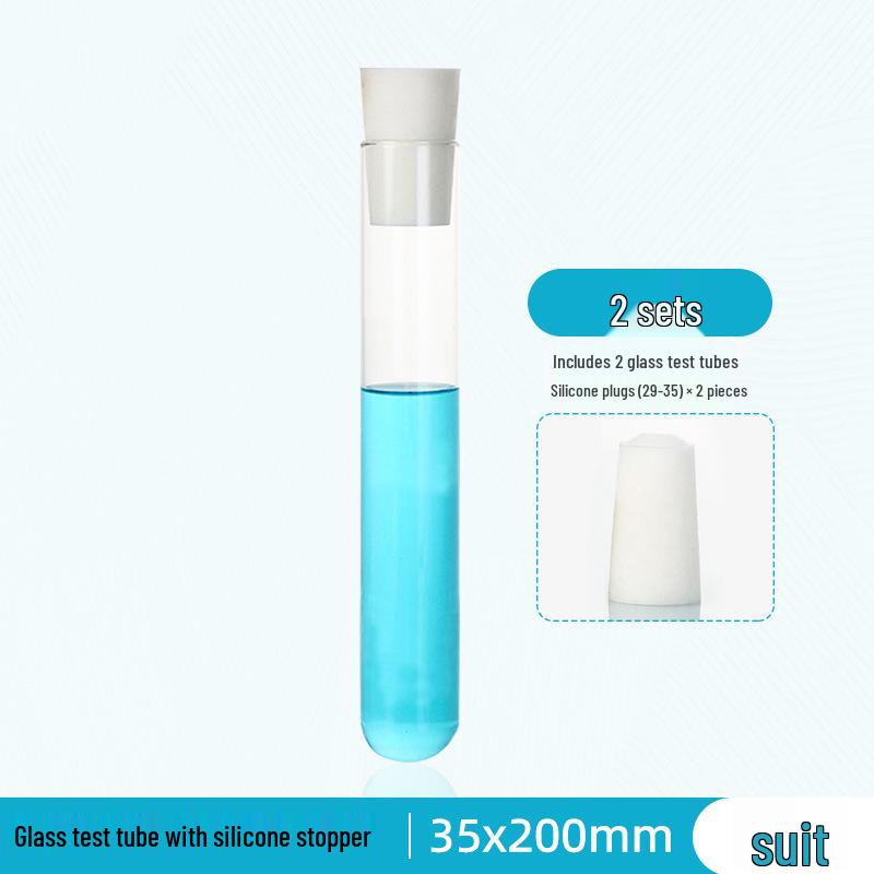 High-Temperature Resistant Glass Test Tube, Round Bottom, Flat Mouth, Customizable Diameters: 12-30mm.