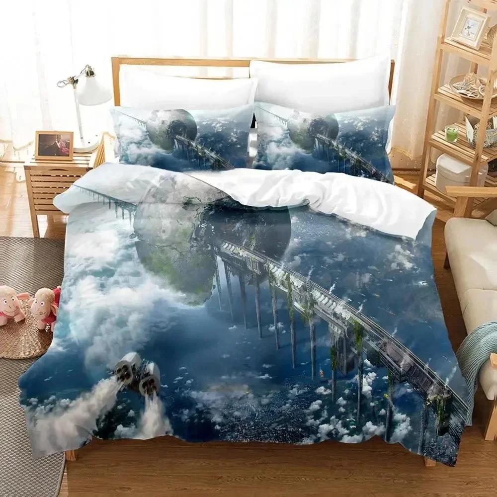 3D Print Sci Fi Structure Bedding Set Duvet Cover Bed Set Quilt Cover Pillowcase Comforter king Queen Size Boys Adult Bedding