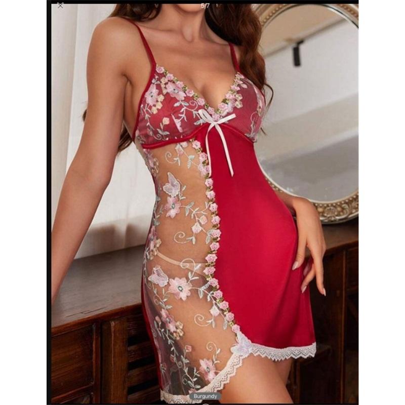 

Модная сексуальная ночная рубашка с бретельками через шею для женщин 3XL красный