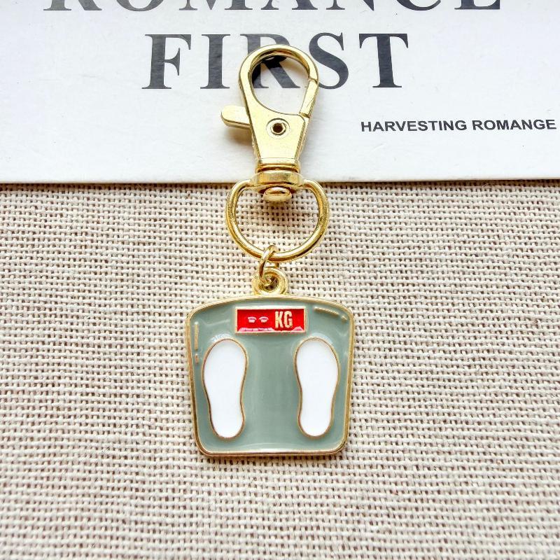 1Pcs Alloy Fitness Keychain Sports Theme Pendant Bag Charm Decorative Key Ring Gift For Sports Lover