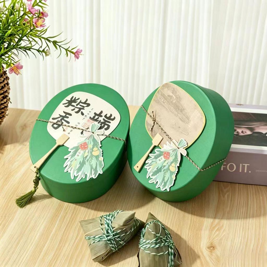 Oval Red Kraft Paper Box - Forest Style Cookie & Candy Gift Packaging Box