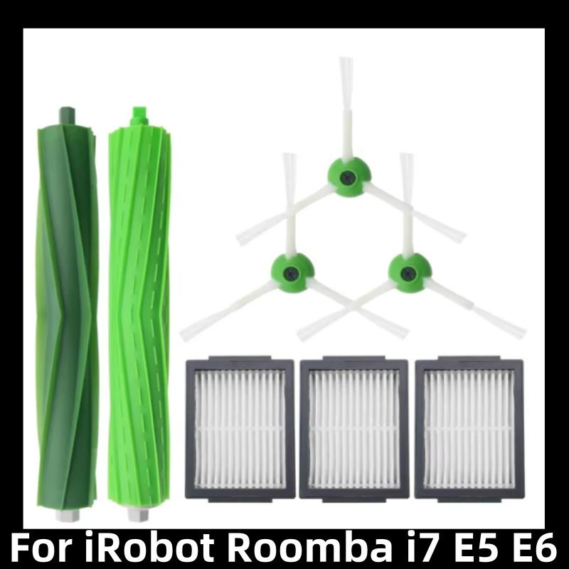 Hepa Filter + Side Brush + Brush Roll for iRobot Roomba i7 E5 E6 Series Robot Vacuum Cleaner Replacement Spare Parts