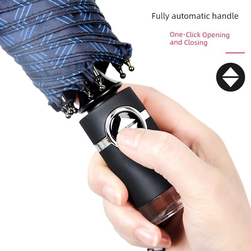 Paradise Umbrella Automatic Men's and Women's Three Folding Umbrella Self-Opening Self-Collection Simple Business One-Click Opening and Closing