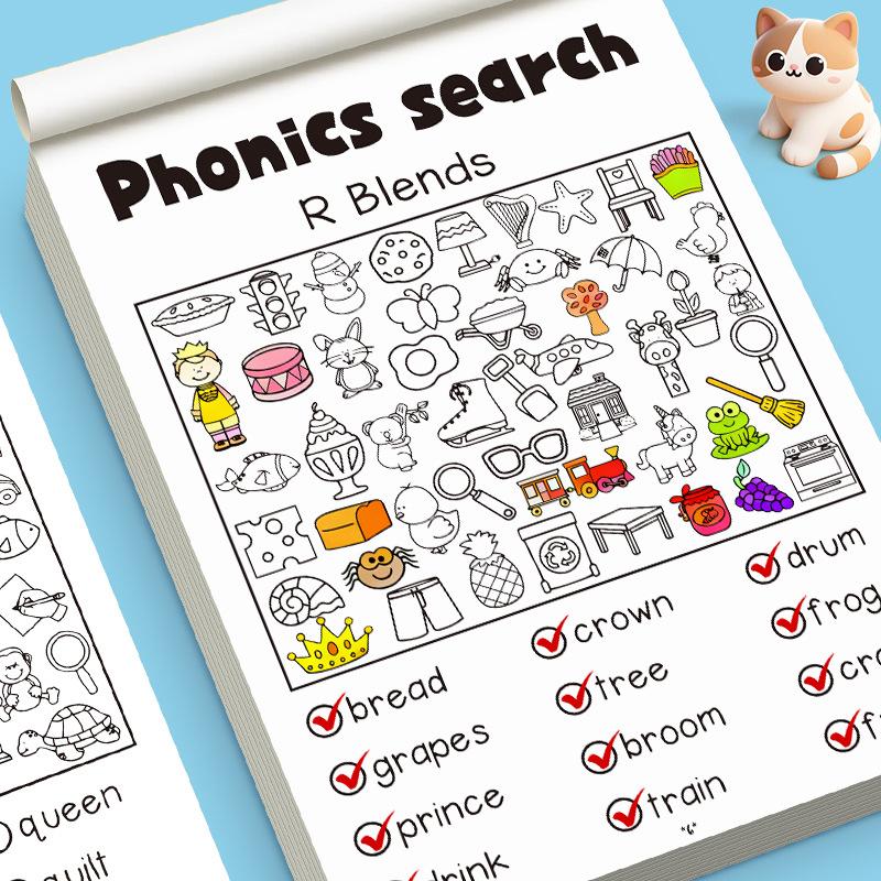 Interactive Phonics Workbook for Kids Ages 4-8 Engage in Fun and Educational Word Search onesize