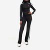 Puma X Dua Lipa Co-Branded Spliced Letter Logo Embroidered Knit Flared Pants Women Bottoms Black 536629-01