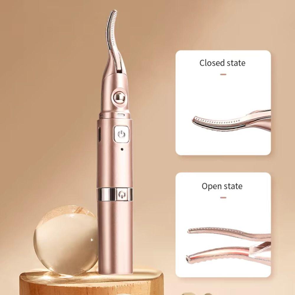 Dual Head Heated Eyelash Curler Two-Gear Temperature Adjustment 2 in1 Eyelash Clip Party