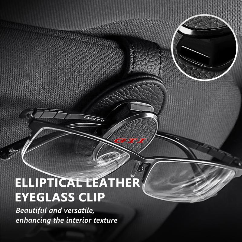 Elliptical Car Sunvisor Glasses Case Eye Glasses Storage Box For Volkswagen VW GTI Tiguan Passat B5 B6 B7 CC Jetta MK5 MK6 PoloSZ2