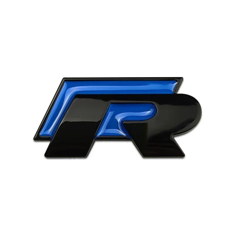Metal Car Front Grille Emblem Rear Trunk Stickers for Volkswagen VW R Rline Badge GOLF PASSAT Polo TIGUAN TOUAREG T-ROC Lavida