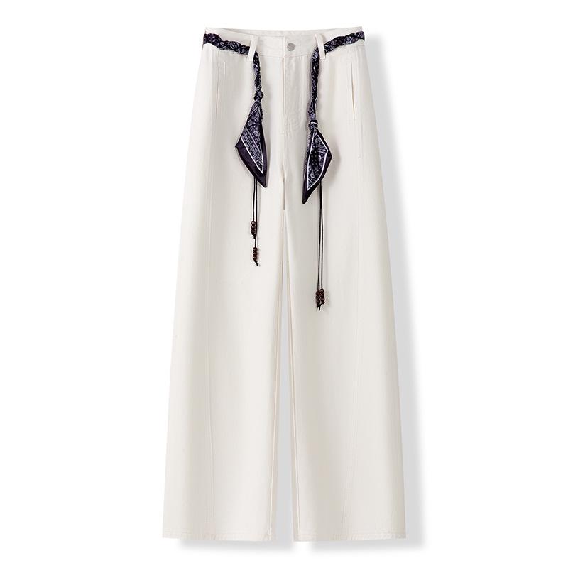 

Autumn 2025 Women s High Waist Slimming Denim Wide Leg Casual Pants 29