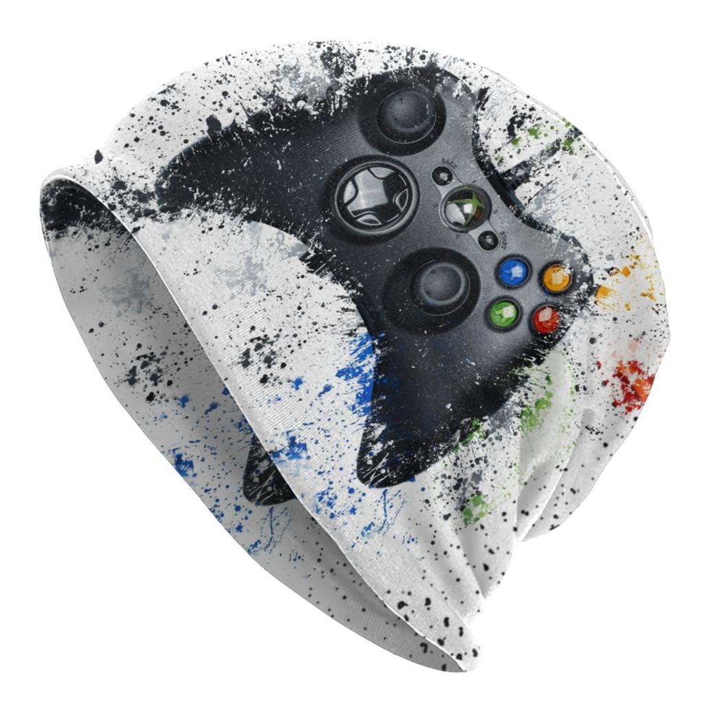 Videospiel-Controller Herzschlag Skullies Beanies Caps für Unisex Frauen Unisex Winter warme Strickmütze Erwachsene Gamer Gaming Bonnet Hüte