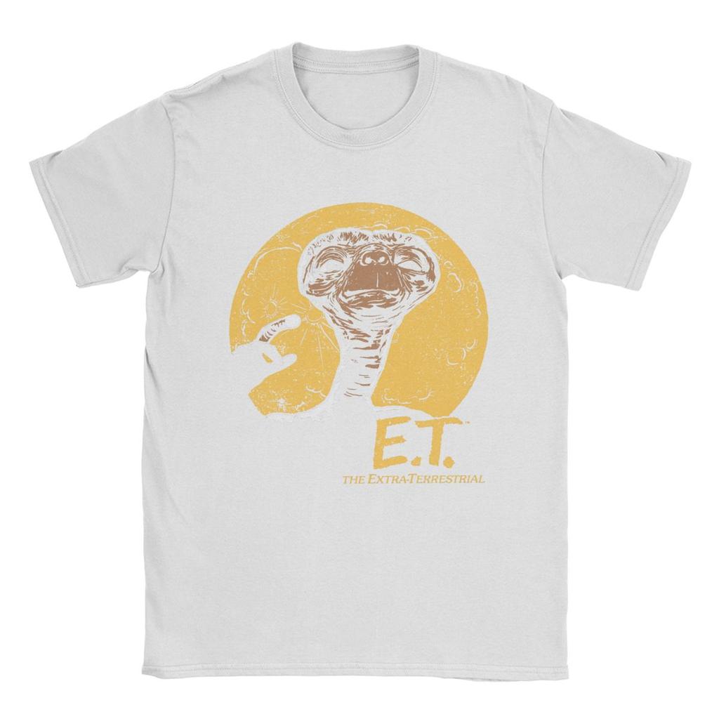 Et Moon Frame Men T Shirt Novelty Tees Short Sleeve Crewneck T-Shirts Pure Cotton Unique Clothes