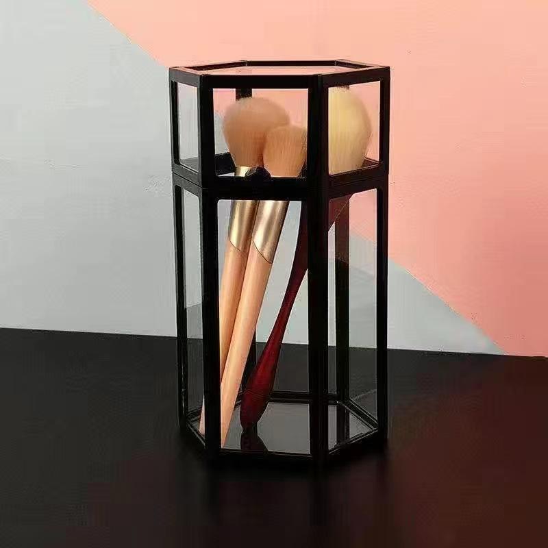 Makeup Brush Holder Organizer Portable Waterproof Dustproof Cosmetic Brush Storage Box for Women