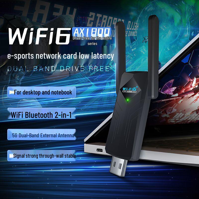 WiFi 6 Gaming Wireless Network Card - Dual-Band 5G Receiver for Desktop PCs