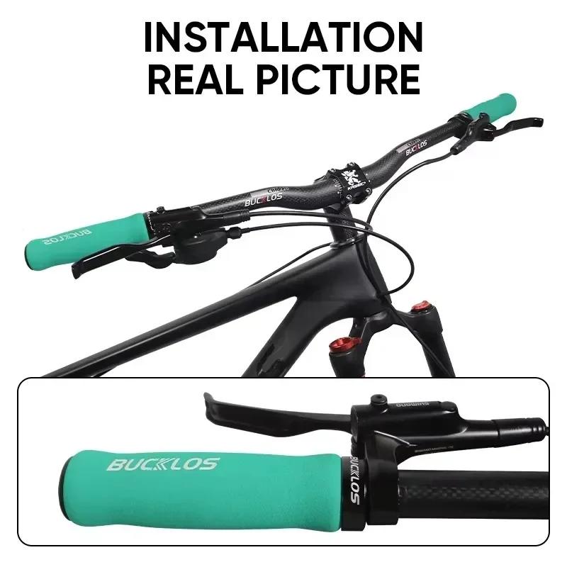 Bucklos Bicycle Grips Integrated Rubber Anti-Slip Mtb Handlebar Cover Lock On Mountain Bike Handle Bar Cuffs Bmx Cycling Parts