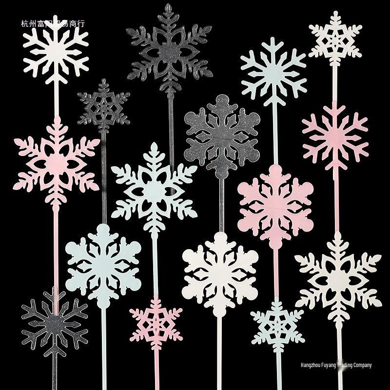 Frozen Christmas Snowflake Acrylic Cake Decoration Insert