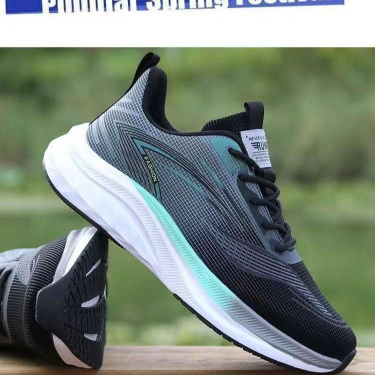 Running shoes men's new summer breathable sports casual soft sole color matching men's wear-resistant shock-absorbing walking shoes