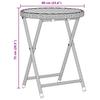 Garden Bistro Set 3 Pcs Grey Poly Rattan