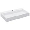 Wash Basin 80 X 46 X 11 Cm Mineral Cast   Marble Cast White