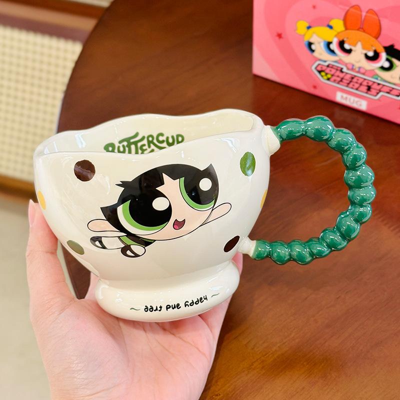 Flying Little Policewoman Ceramic Mug Creative Design Bead Handle Cup Gift For Friends Coffee Cup Gift