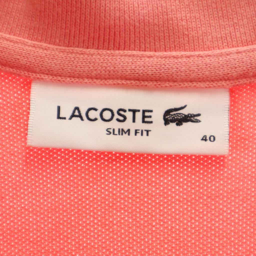 LACOSTE Short sleeve Polo shirt 40 pink Fawn Women Used