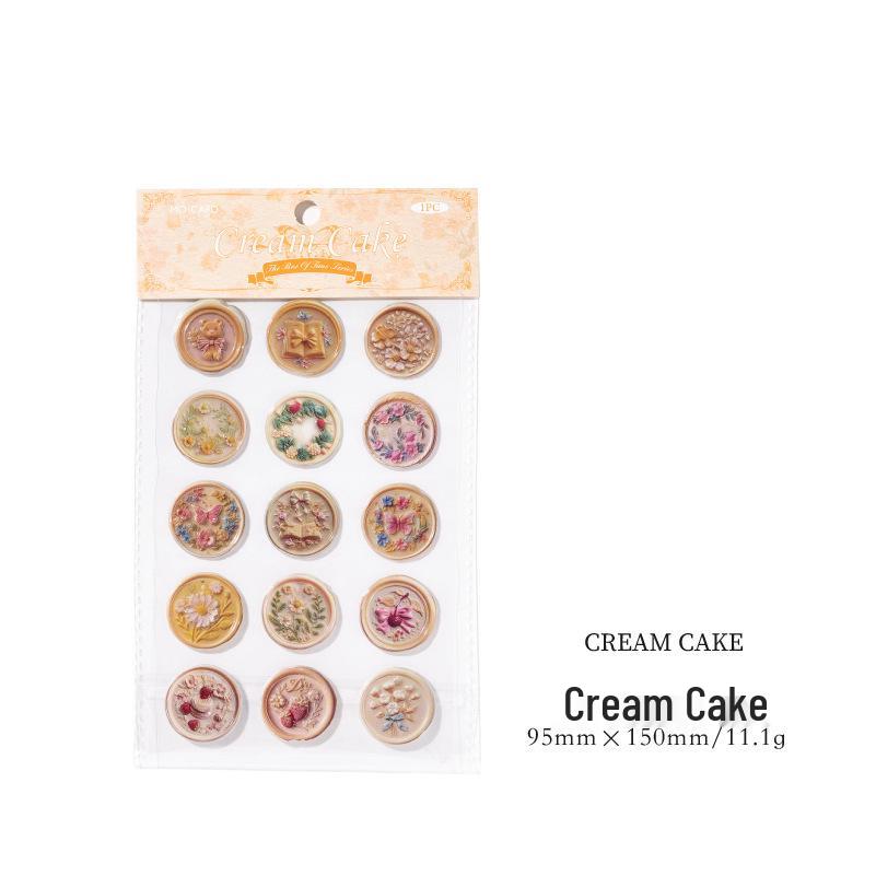 Mò Mò Wax Seal Resin Sticker: Time Capsule Series for Retro Journals and DIY Collage