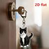 Stylish Black Pusses Pendant Adorable Miniature Kitty Keychain Charming Gift Suitable As Car Decors Or Personal Bag Charm
