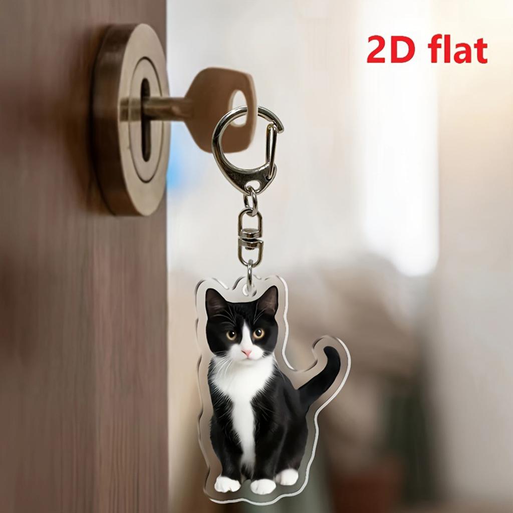 Stylish Black Pusses Pendant Adorable Miniature Kitty Keychain Charming Gift Suitable As Car Decors Or Personal Bag Charm