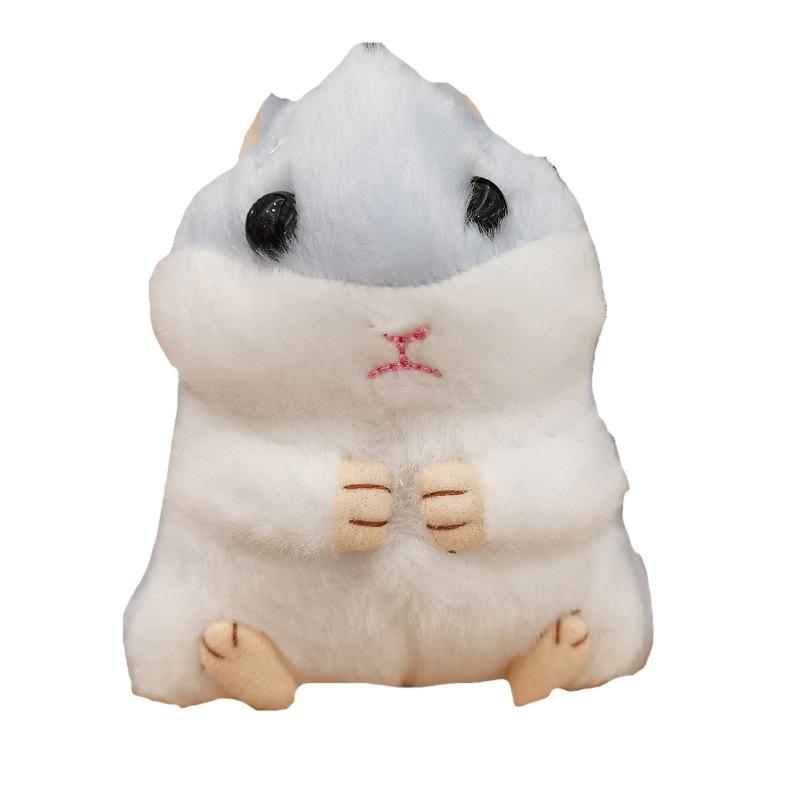 Cute Hamster Keychain Pendant Backpack Small Hanging Ornament School Bag Doll Hamster Chain Doll Plush Toy