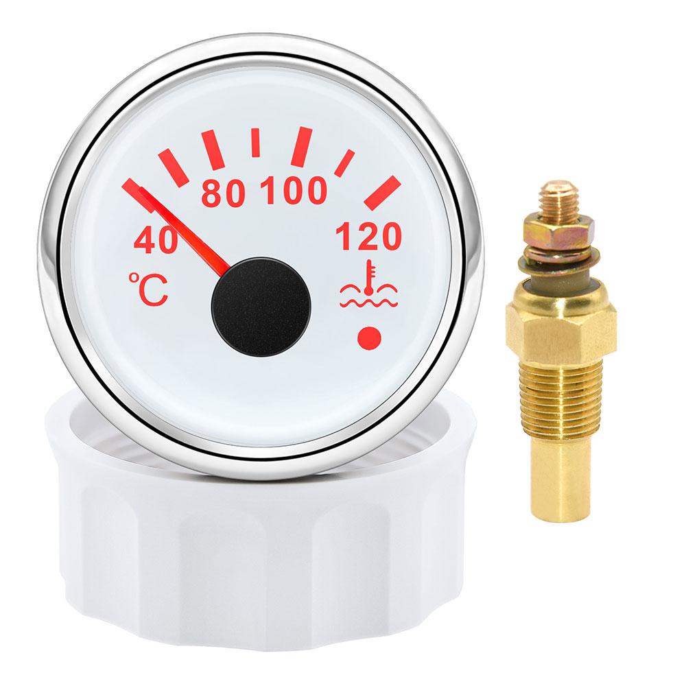 52mm Gauge + 10mm Sensor Car Motorcycle Pointer 40-120 Celsius Water Temp Gauge Temperature Meter Coolant Temperature Sensor