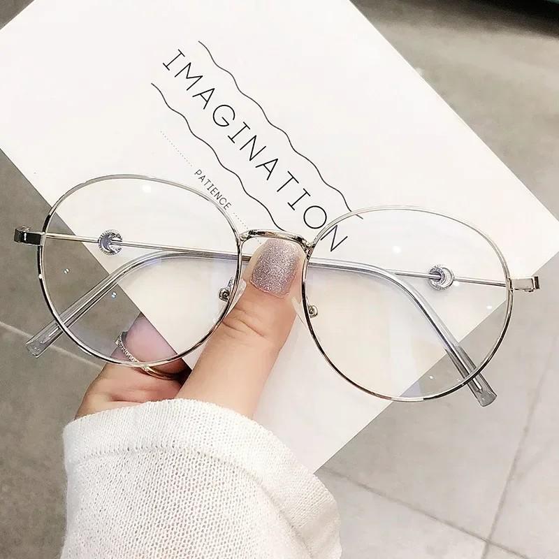 New Stylish and Personalized Cat Ear Non-prescription Glasses for Women Blue Light Blocking Feature Cat Eye Eyeglasses Frame