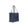 Coach City 33 Classic Monogram Snap Closure Canvas And Leather Tote Bag Women Tote Bags Navy-Blue CF342-IMNAV