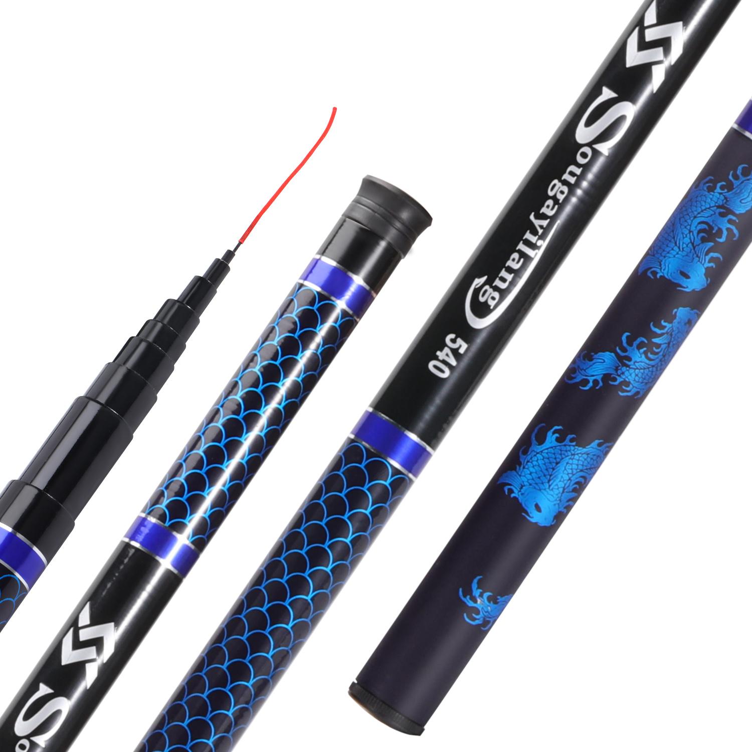 

Sougayilang Дешевая удочка 2,7-6,3 м. Одиночная удочка имеет разную длину, подходящую для рыбалки на открытом воздухе. 7.2M синий