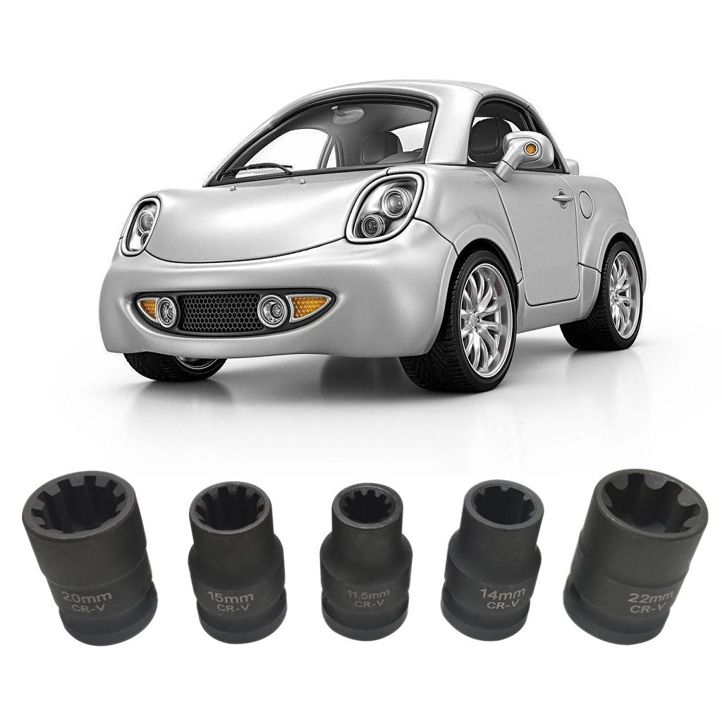 5x VAG Special Sleeve Brake Caliper Socket Hand Repair Tool for 1/2"Square Drive