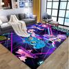 KPop Dämonenjäger Muster Teppich, Innen-/Außenmatte, für Picknick, Spielzimmer, Schlafzimmer, Büro, Wohnzimmer, Heimdeko Teppich, Geburtstagsgeschenk