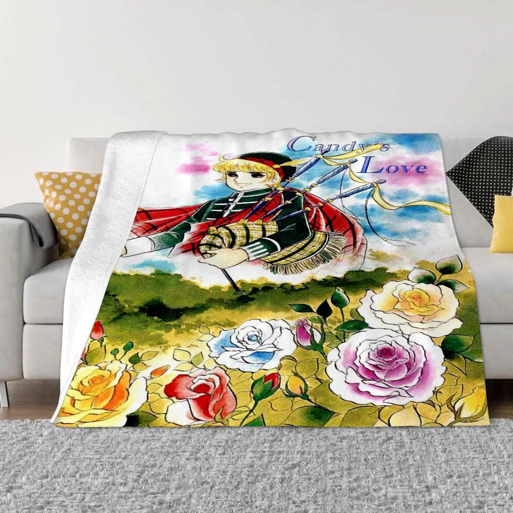 Candy Candy Throw Blanket Sofa Winter Home Interior Fluffy Soft Blankets King Size Knitted Plaid Microfiber Bedding Beach Towel
