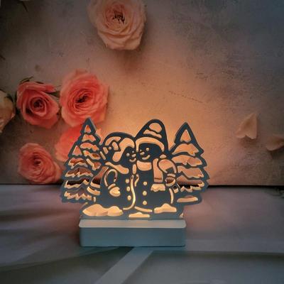 1 paio Ornamenti Pupazzo di Neve di Natale Stampo in Silicone Fai da Te Portacandele Albero di Natale Stampo in Gesso Resina Strumenti per la Creazione di Artigianato per Decorazione Domestica