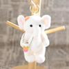 1Pcs Cute Soft Plush Elephant Doll With Joint And Hand And Foot Movement Charm Keychain Toy Bag Pendant Home Decor Gift