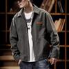 Męska kurtka retro Detroit: Jesień/Zima 2024, Modny, Przystojny, Pikowany, Odzież codzienna