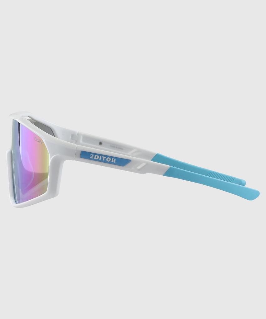 Tuditeo Sports Running Goggles Iter Sunglasses C3 Blue/Frame White Blue