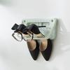Estante de zapatos plegable sin taladros organizador de pared para baño soporte de zapatillas
