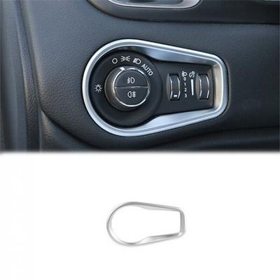Headlight Switch Control Frame Cover 1* For Jeep Renegade 2015- Matte Silver