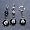 Smiling Face Dice 8 Ball Charm Keyring Backpack Decoration Handmade Pendant Keyring Fashion Bag Charm Fashion Keychain