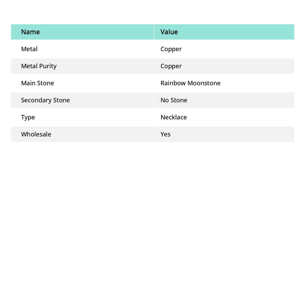 Rainbow Moonstone Gemstone Handmade Copper Wire Wrap Jewelry Necklace 18" B5W33