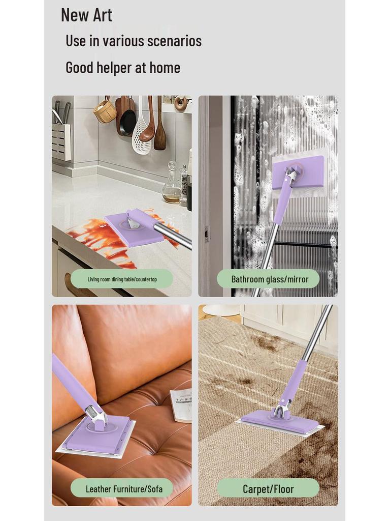 2025 Hands-Free Face Wash Mop: Automatic Clamping, One-Mop-Clean, Flat Household Cleaning Solution