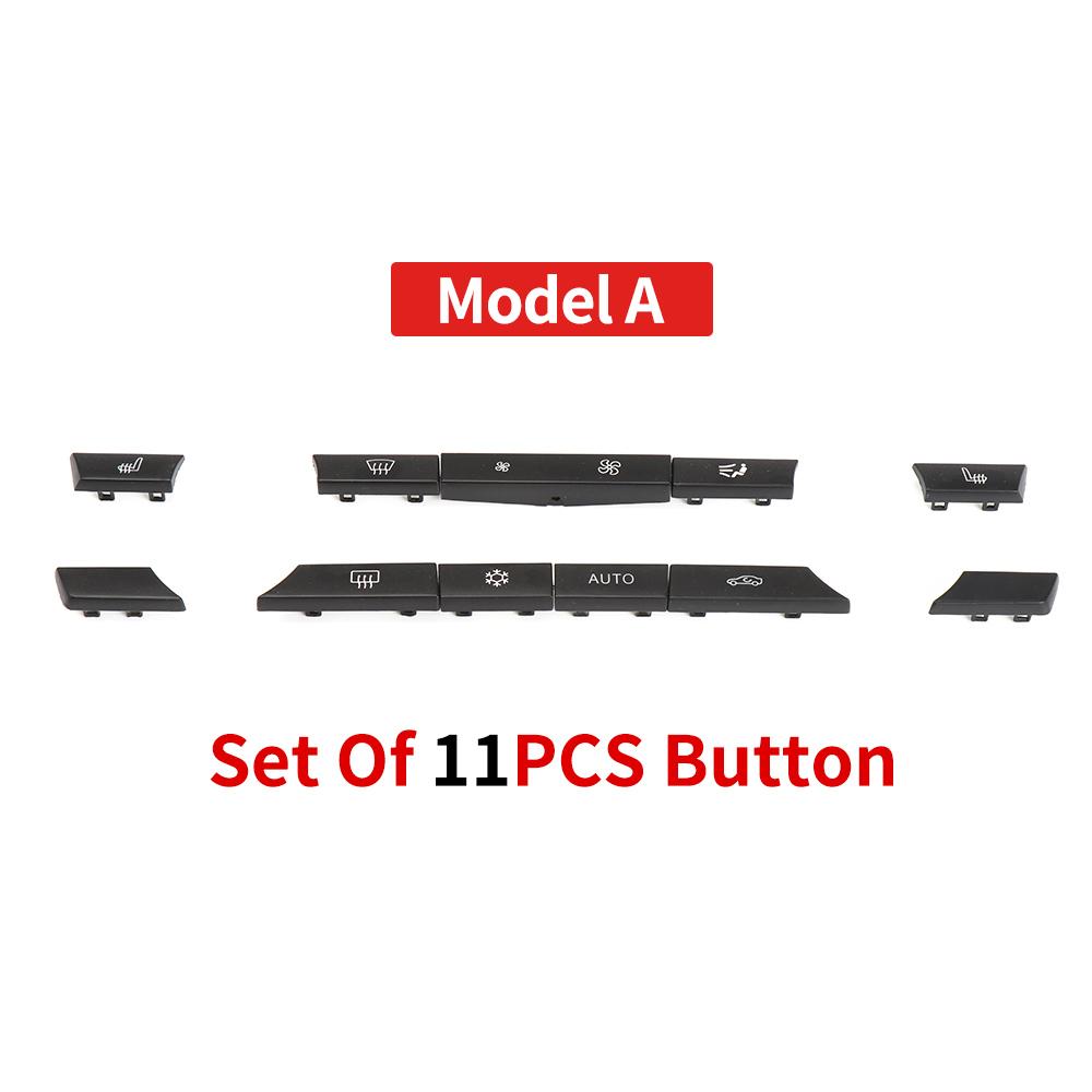 

Car Console Dash Air Conditioner Switch Buttons Key Caps Repair Kit Replacement For BMW 5 6 7 Series F10 F02 11pcs Model A